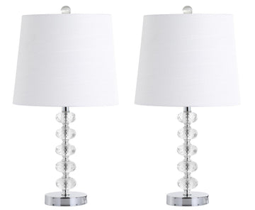 Kevin 22" Glass/Metal LED Table Lamp - JONATHAN Y